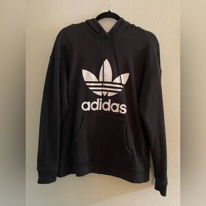 adidas Black Sweatshirt with White Trefoil Label
